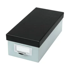 Oxford Index Card File Box, 1000-Card Capacity, Blue Fog/Black (OXF 406355)