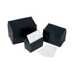 Oxford Index Card File Box, 300-Card Capacity, Black (01351)