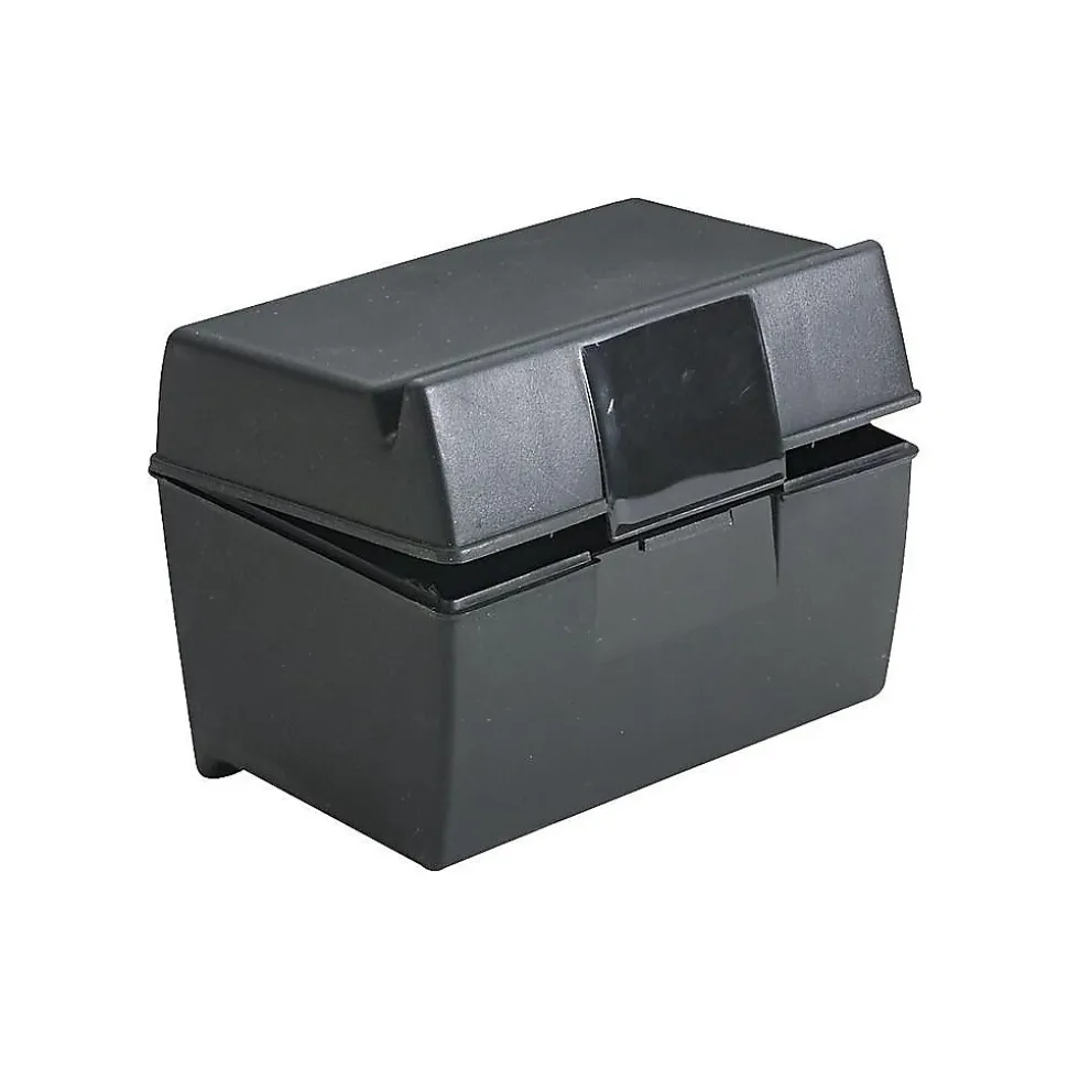 Oxford Index Card File Box, 300-Card Capacity, Black (01351)