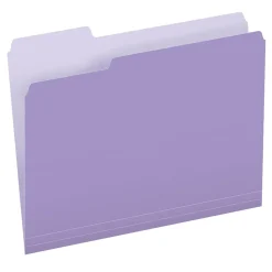 Oxford Recycled File Folder, 1/3-Cut Tab, Letter Size, Lavender, 100/Box (1521/3LAV)