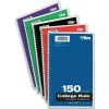 Oxford 3-Subject Notebook, 6" x 9 1/2", College Ruled, 150 Sheets, Assorted Colors (65362)