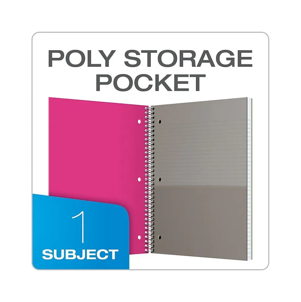 Oxford 1-Subject Notebooks, 8.5" x 11", College Ruled, 100 Sheets, Assorted Colors (10590)
