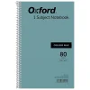 Oxford 1-Subject Notebooks, 6" x 9.5", College Ruled, 80 Sheets, Blue (65121)