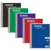 Oxford 5-Subject Subject Notebooks, 8" x 10.5", Wide Ruled, 180 Sheets, Each (65058)