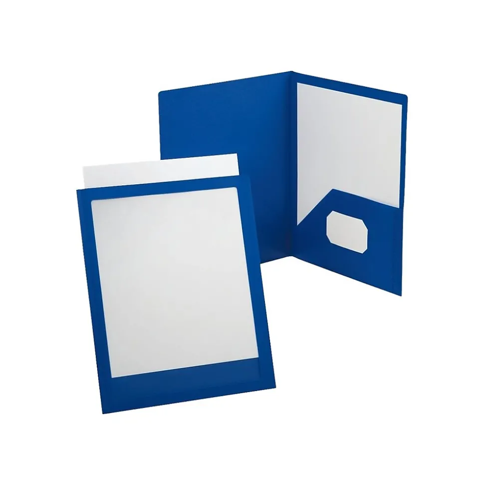Oxford ViewFolio Twin Presentation Folder, Blue (OXF 57441)