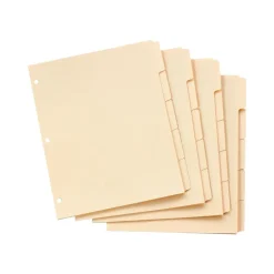 Oxford Write-On Paper 5 Tab Dividers, Manila, 20 Sets/Box (13V)
