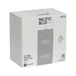 Pacific Blue Basic AccuWipe Fiber/Bagasse Cleaning Wipers, 7.9