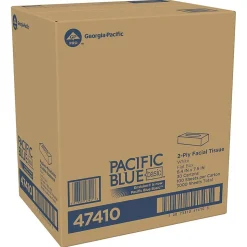 Pacific Blue Basic Facial Tissue, 2-ply, 100 Tissues/Box, 30 Boxes/Pack (47410)