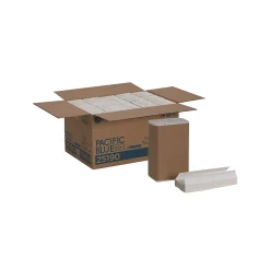 Pacific Blue Basic Recycled C-Fold Paper Towels, 1-ply, 240 Sheets/Pack, 10 Packs/Carton (25190)
