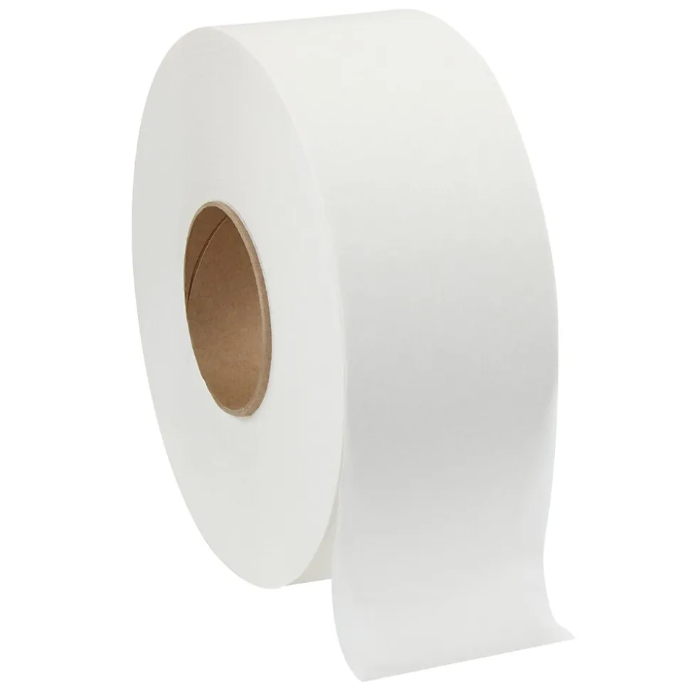 Pacific Blue Recycled Jumbo Jr. Toilet Paper, 2-Ply, White, 1000 ft./Roll, 8 Rolls/Carton (12798)