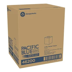 Pacific Blue Select Facial Tissue, 2-ply, 100 Tissues/Box, 36 Boxes/Pack (46200)