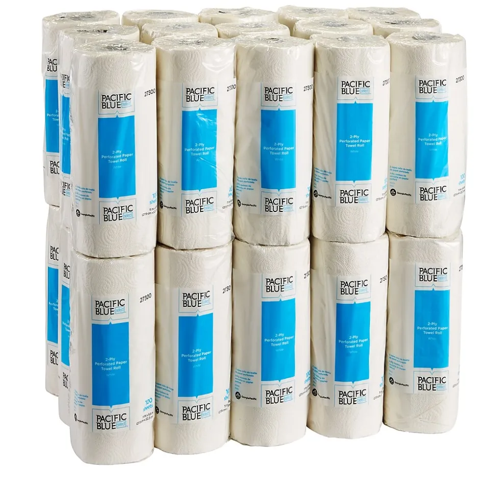Pacific Blue Select Paper Towels, 2-ply, 100 Sheets/Roll, 30 Rolls/Pack (27300)