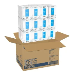 Pacific Blue Select Patient Care Single Fold Paper Towels, 1-ply, 55 Sheets/Pack, 24 Packs/Carton (29506)