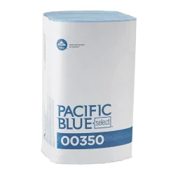 Pacific Blue Select Poly Cleaning Wipers, 10.25" x 9.5", Blue, 250 Wipers/Box, 9/Carton (350)