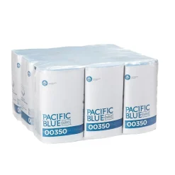 Pacific Blue Select Poly Cleaning Wipers, 10.25" x 9.5", Blue, 250 Wipers/Box, 9/Carton (350)