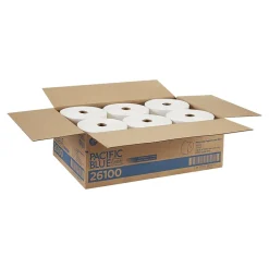 Pacific Blue Select Recycled Hardwound Paper Towels, 1-ply, 1000 ft./Roll, 6 Rolls/Carton (26100)