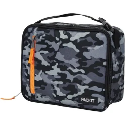 PACKiT Freezable Classic Lunch Bag, Charcoal Camo (PKT-CB-GCM)