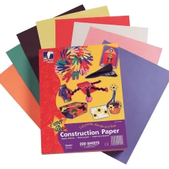 Pacon 9" x 12" Construction Paper, Assorted Colors, 200 Sheets/Pack (94450)