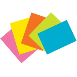 Pacon® 4" x 6" Index Cards, Blank, Bright Assorted Colors, 100/Pack, 6 Packs/Bundle (PAC1721-6)