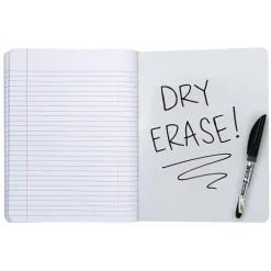 Pacon Composition Notebooks, 9.75" x 7.5", Wide Ruled, 100 Sheets, Black, 6/Bundle (PACMMK37101DE-6)