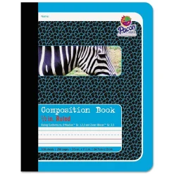 Pacon 1-Subject Composition Notebooks, 9.75" x 7.5", College Ruled, 200 Sheets, Blue (P2425)