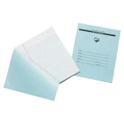 Pacon 1-Subject Exam Notebooks, 7" x 8.5", Wide Ruled, 8 Sheets, Blue (PBB7816)
