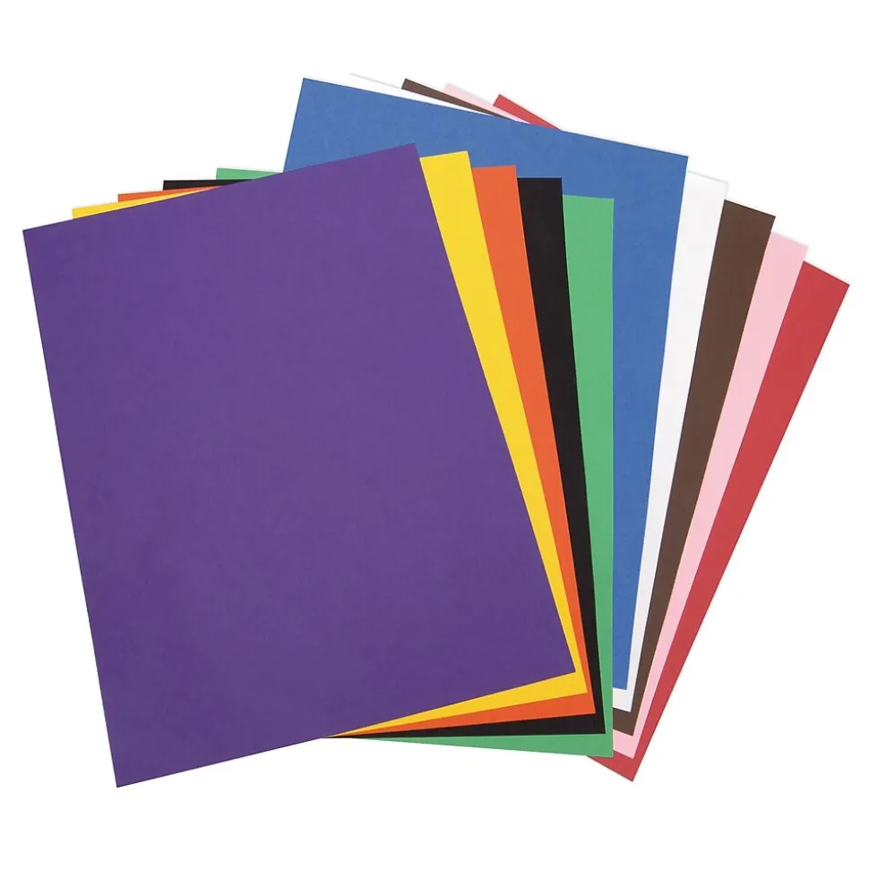 Pacon Tru-Ray Construction Paper, Assorted Colors, 18" x 24", 50 Sheets/Pack (PAC103095)