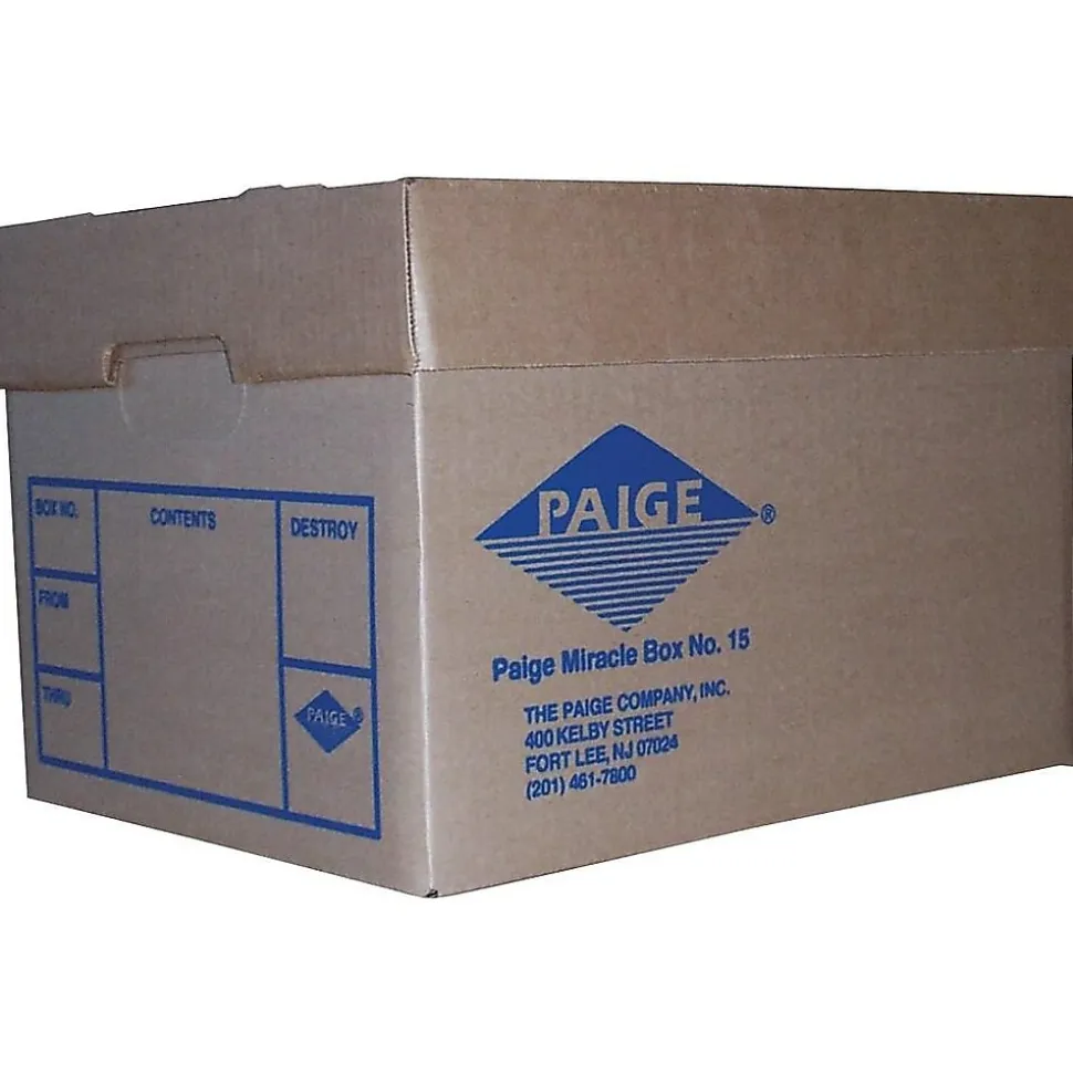 Paige Miracle Corrugated Box, Letter/Legal Size, Brown (MB-15)