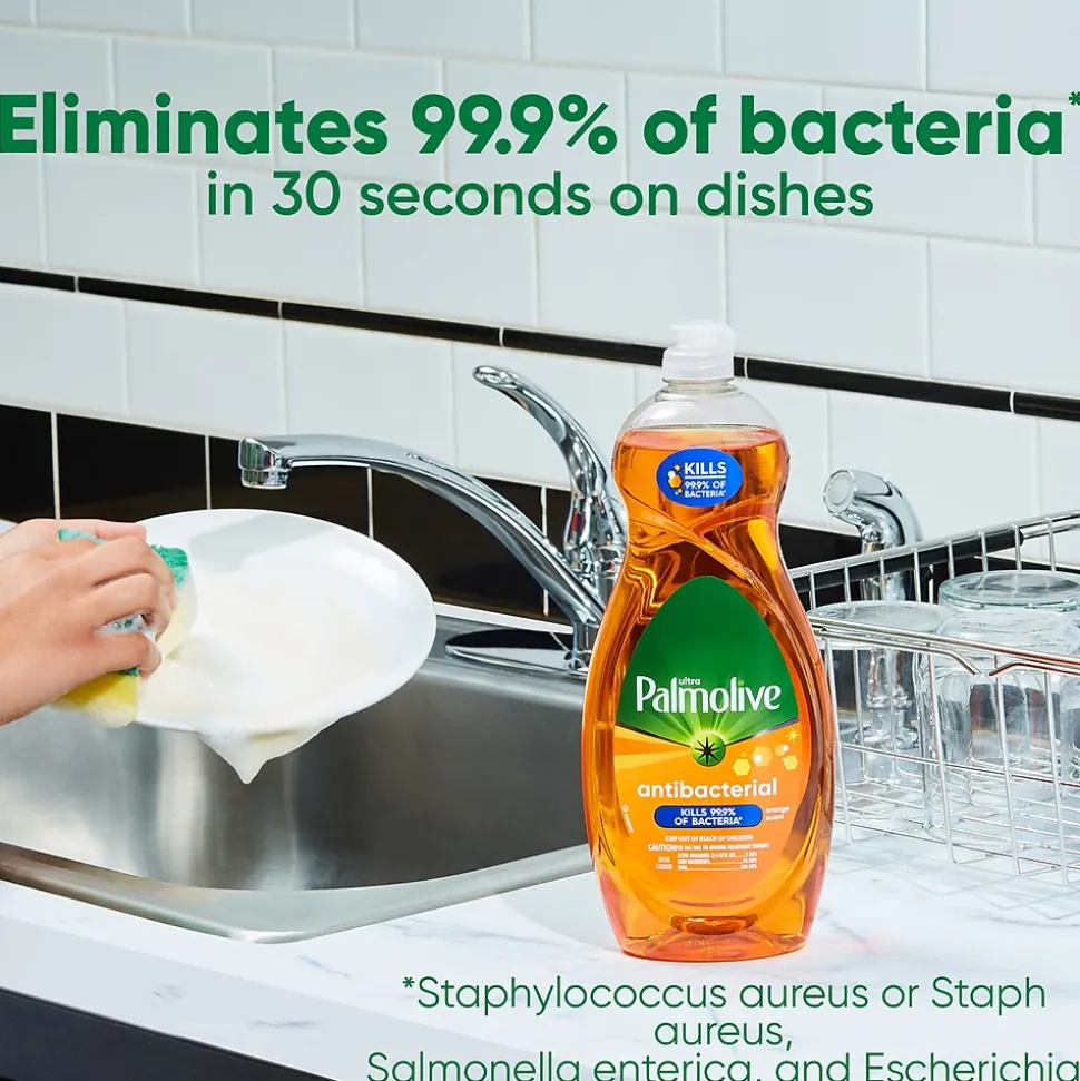 Palmolive Ultra Antibacterial Liquid Dish Soap, Orange, 20 oz., 9/Carton (US04232ACT)
