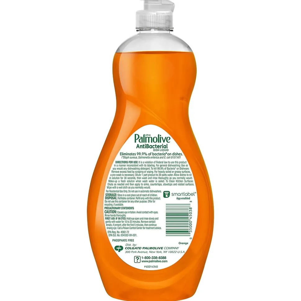 Palmolive Ultra Antibacterial Liquid Dish Soap, Orange, 20 oz. (US04232A)