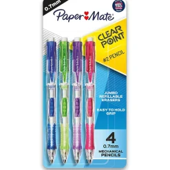 Paper Mate Clearpoint Mechanical Pencil, 0.7mm, #2 Hard Lead, 4/Pack (2087147/1902636)