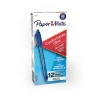 Paper Mate ComfortMate Ultra Retractable Ballpoint Pen, Fine Point, Blue Ink, Dozen (6360187)