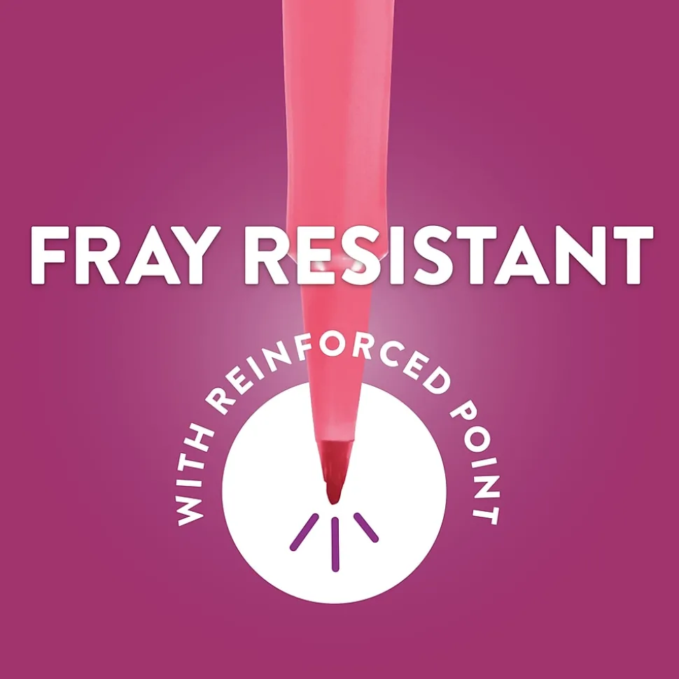 Paper Mate Flair Felt Pen, Medium Point, 0.7mm, Red Ink, Dozen (8420152)