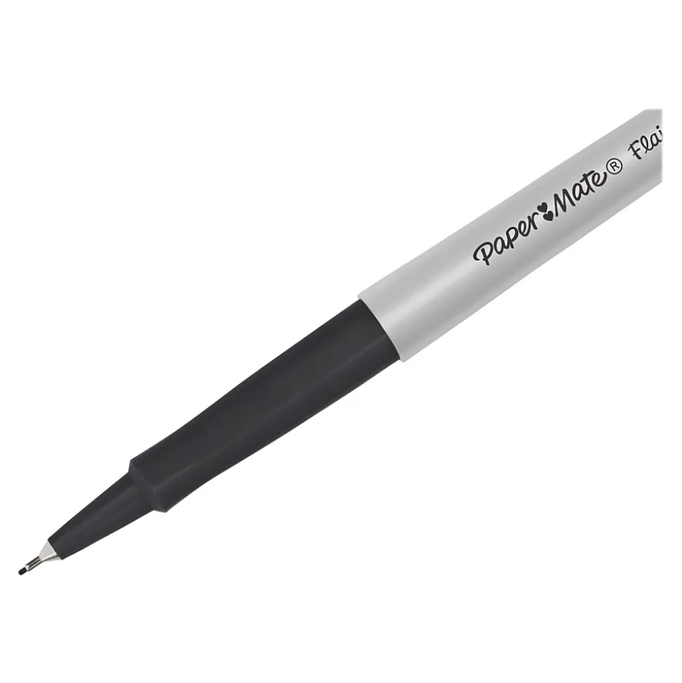 Paper Mate Flair Felt Pen, Ultra Fine Point, Black Ink, Dozen (8330152)