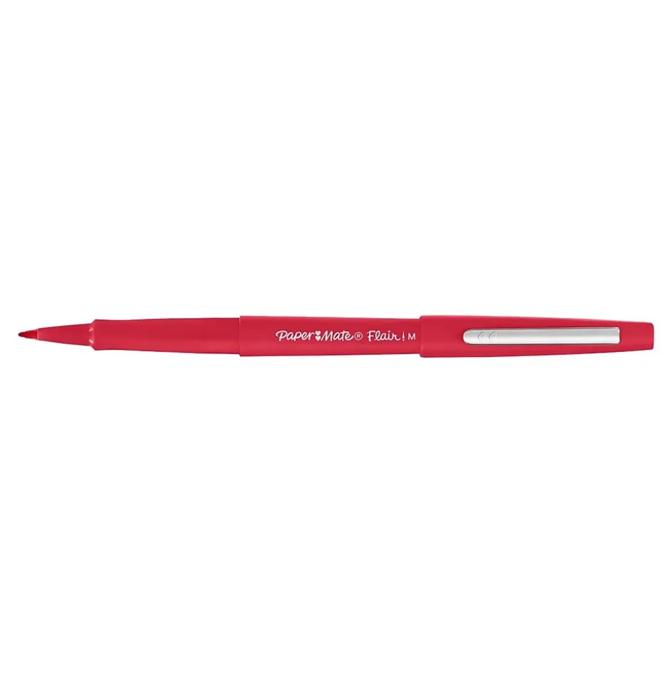 Paper Mate Flair Felt Pen, Medium Point, Red Ink (8420152)