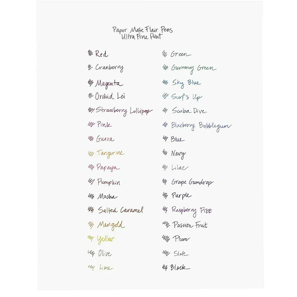 Paper Mate Flair Felt Pen, Medium Point, Green Ink, Dozen (8440152)