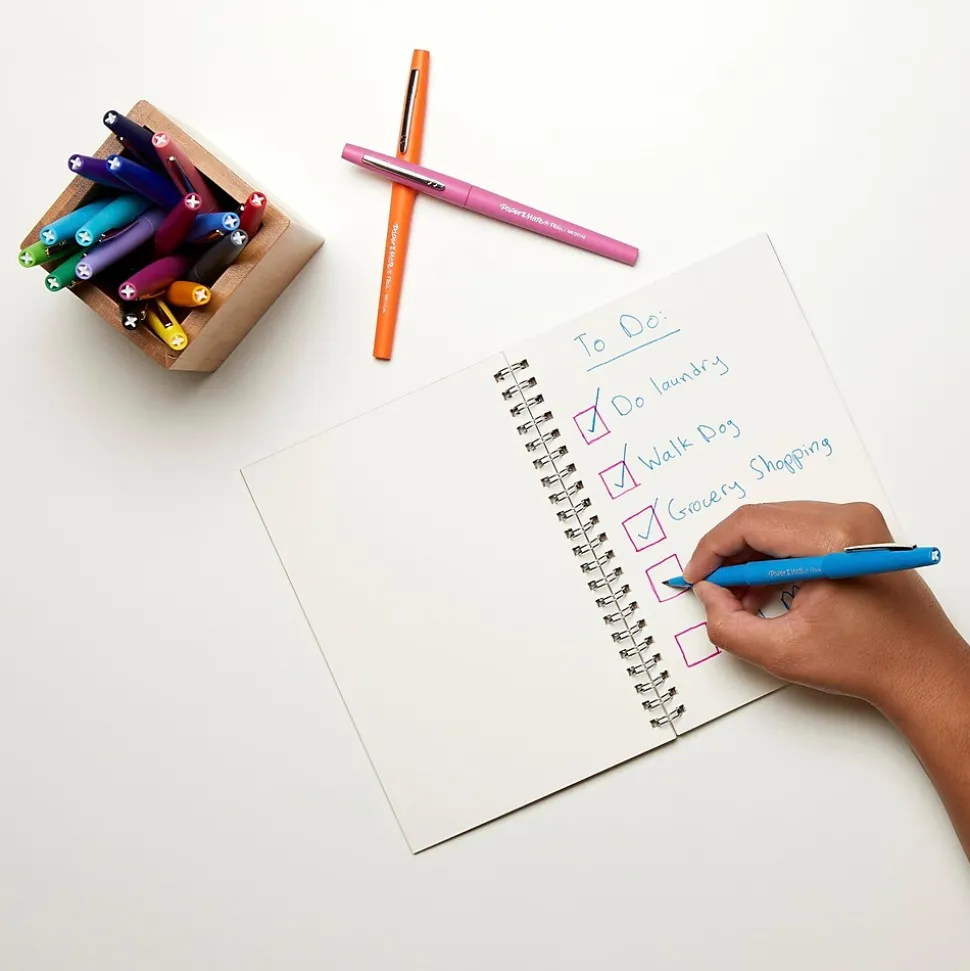 Paper Mate Flair Felt Pen, Medium Point, Green Ink, Dozen (8440152)