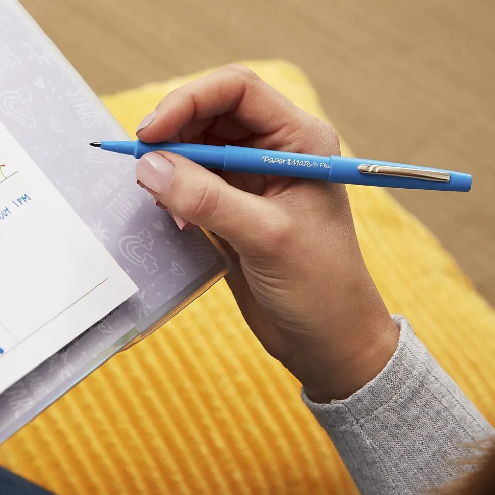 Paper Mate Flair Felt Pen, Medium Point, Green Ink, Dozen (8440152)