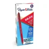Paper Mate InkJoy 100 Retractable Ballpoint Pen, Medium Point, Red Ink, 12/Pack (1951252)