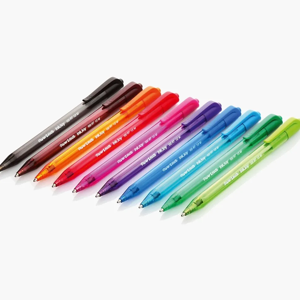 Paper Mate InkJoy 100 RT Retractable Ballpoint Pen, Medium Point, Black Ink, 20/Pack (1951395)