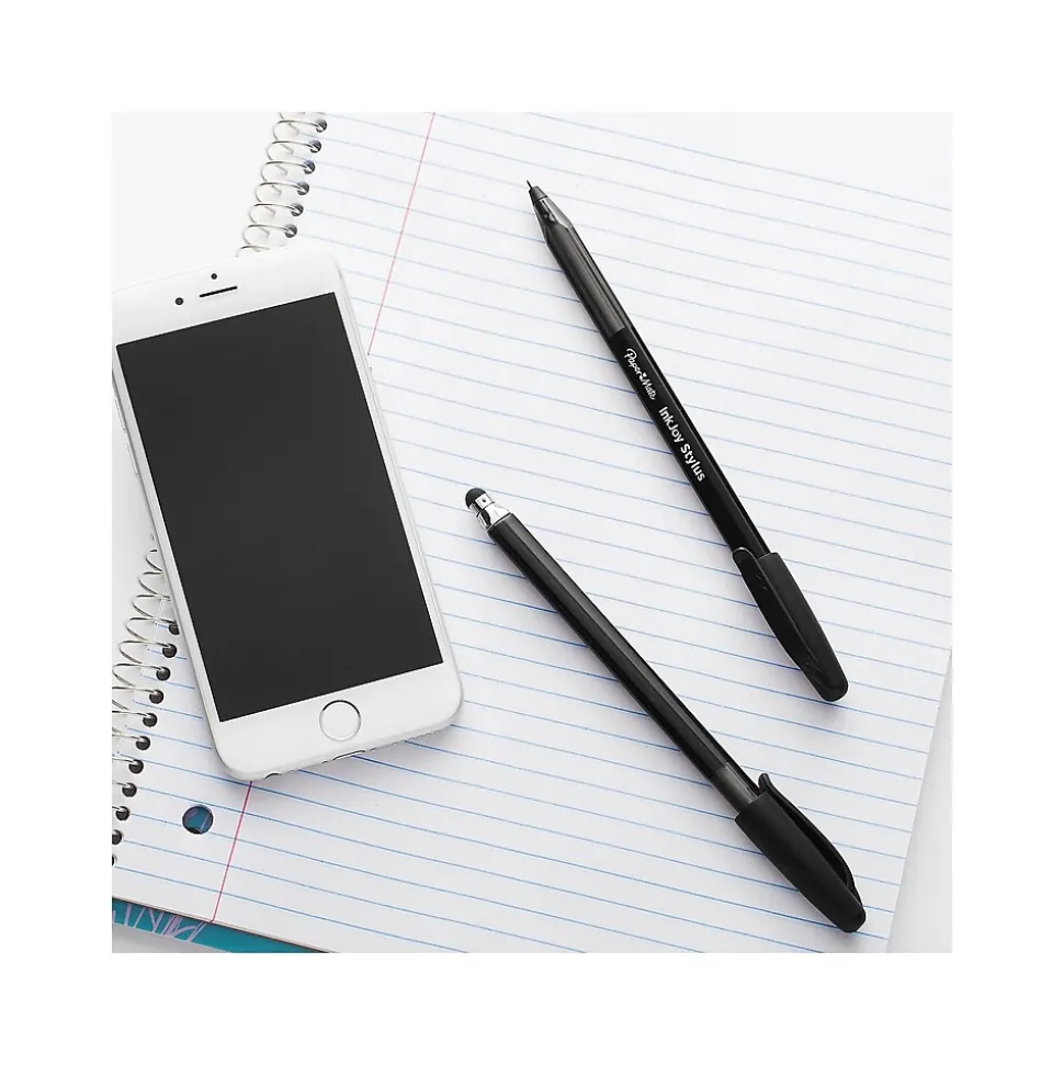Paper Mate InkJoy Stylus Ballpoint Pen, Medium Point, Black Ink, Dozen (1951348)