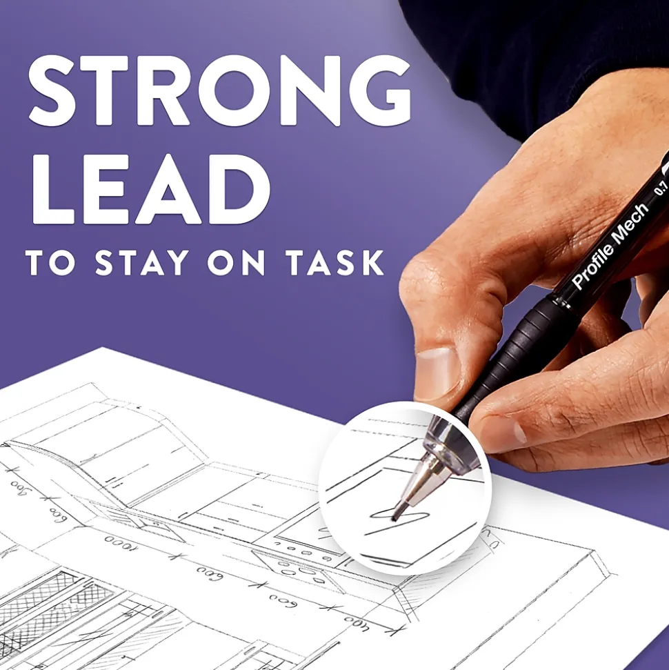 Paper Mate Profile Mech Mechanical Pencil, 0.7mm, #2 Medium Lead, 4/Pack (2105703)