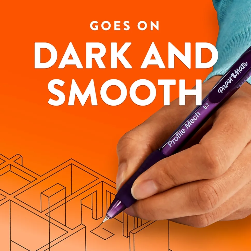 Paper Mate Profile Mech Mechanical Pencil, 0.7mm, #2 Medium Lead, 4/Pack (2105703)