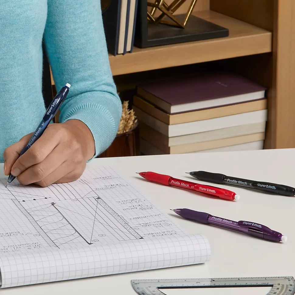 Paper Mate Profile Mech Mechanical Pencil, 0.7mm, #2 Medium Lead, 4/Pack (2105703)