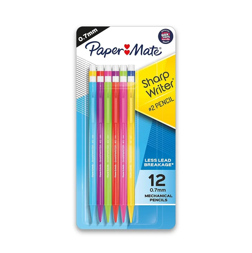 Paper Mate SharpWriter Mechanical Pencil, 0.7mm, #2 Medium Lead, Dozen (1898483)