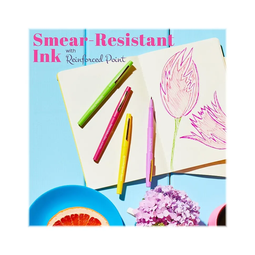 Paper Mate Sunday Brunch Scented Flair Pen, Medium Point, Assorted Ink, Dozen (2125359)