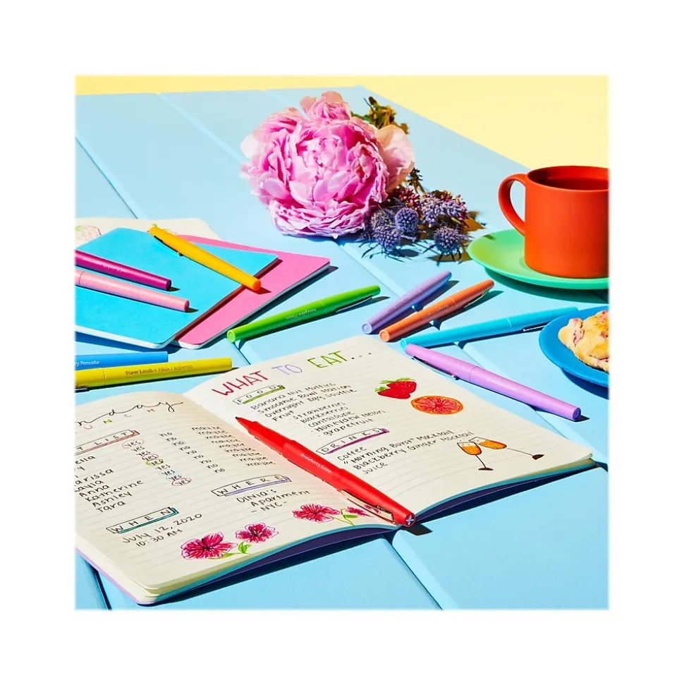 Paper Mate Sunday Brunch Scented Flair Pen, Medium Point, Assorted Ink, Dozen (2125359)
