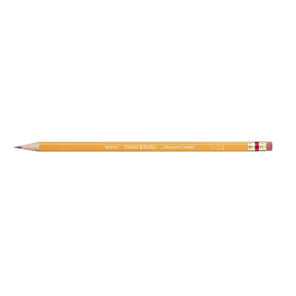 Paper Mate Woodcase Pencil, HB-Soft, Yellow Barrel, 12/Pack
