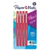 PaperMate Flair Felt Pen, Medium Point, 0.7mm, Red Ink, 4 Pack (84244)