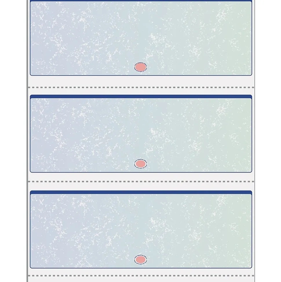 Paris DocuGard 8.5" x 11" Business Security Check In Middle, 24 lbs., Blue, 500 Sheets/Ream (PRB04539)